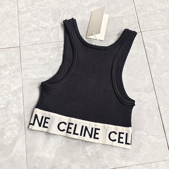 Celine Monochrome Logo Tank Top - Picture 3 of 5